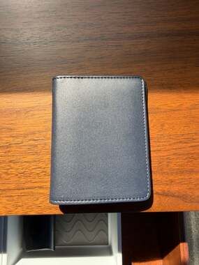 Oliver Co. London Navy Vegan Leather Slim Billfold Wallet. Use a handful of time